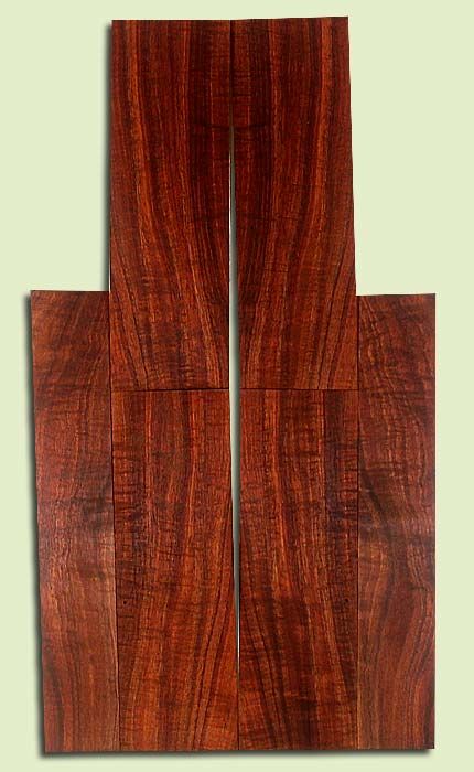 Koa 6 piece, Soprano Ukulele Top, Back & Side Set, Med. to Fine Grain Salvaged Old Growth