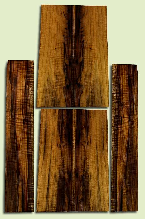 Myrtlewood, Baritone Ukulele 6 piece Back, Top & Side Set, Salvaged